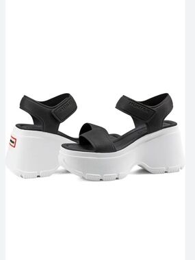 Hunter Women's Abel Casual Platform Wedge Sandals Size 10 NEW